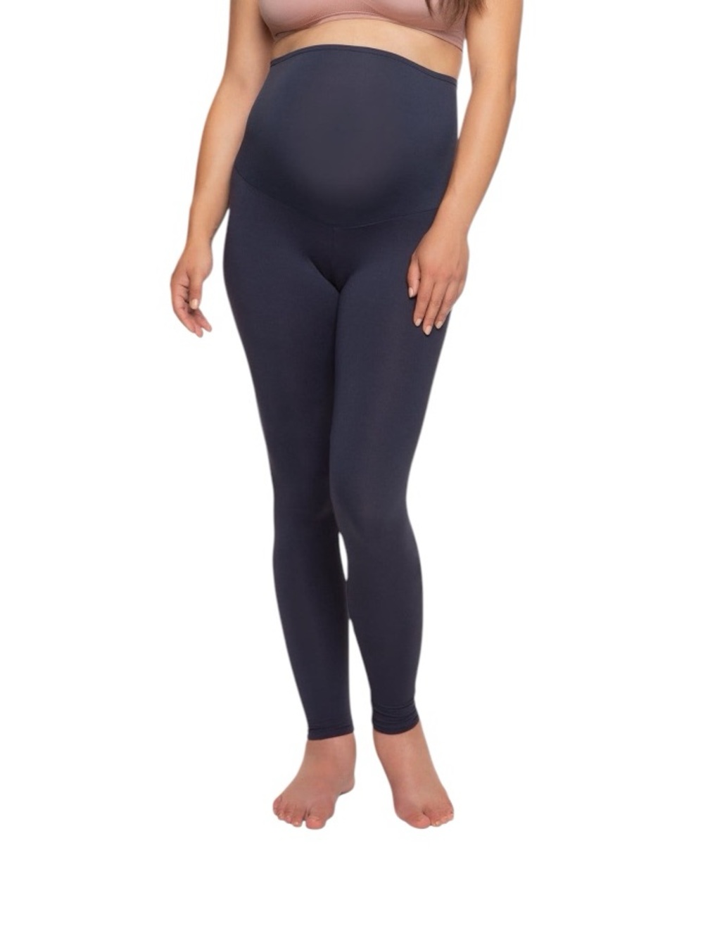 Felina Velvety Soft aMaternity Leggings in navy charcoal size large